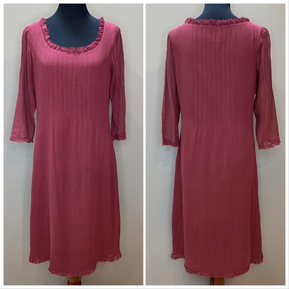 Anthropologie Isabella Bird Silk Shift Dress, 6. - Picture 2 of 7